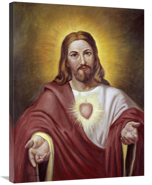 Global Gallery GCS-276730-36-142 36 in. Sacred Heart of Jesus Art Prin