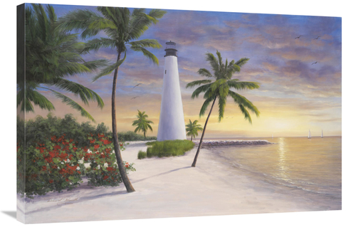 Global Gallery GCS-128653-2436-142 24 x 36 in. Lighthouse - Key Biscay