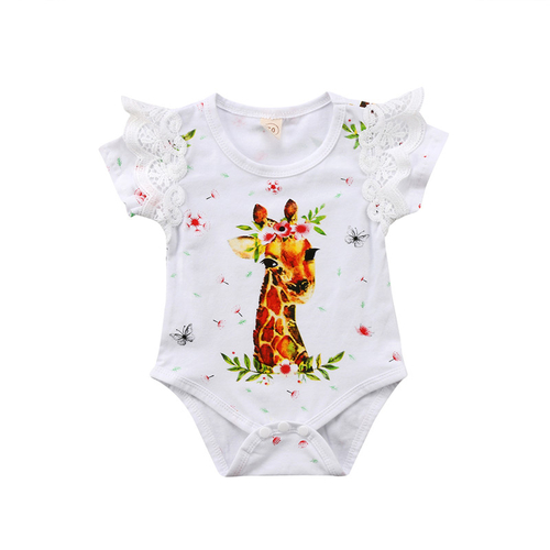 Newborn Toddler Cute Baby Girls Clothes Lace Deer