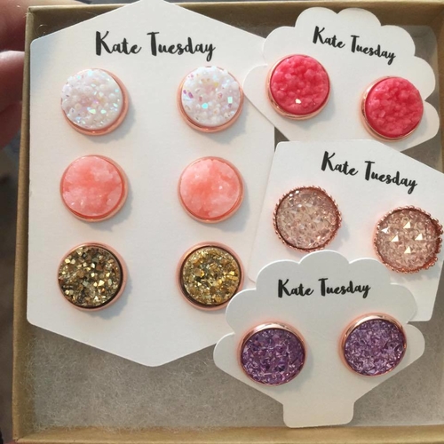 Pink Daze Druzy Earring Box