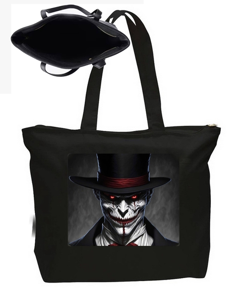 Gothic Wizard Joker  Large New Zipper Tote Bag