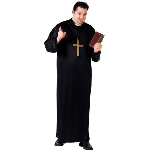 Rubies Costumes 274443 Mens Plus Size Priest Costume - Plus