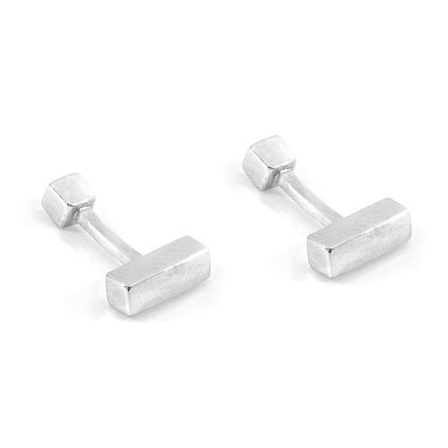 Main Faris Square Silver Cufflinks image
