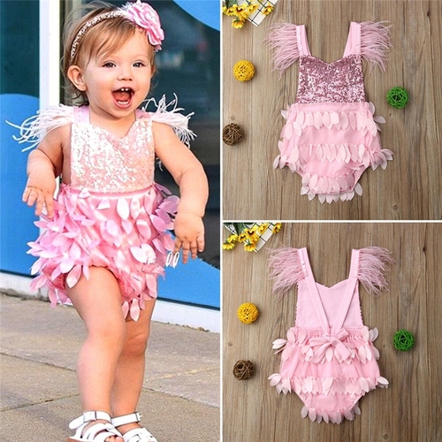 0-18M Newborn Baby Girl Princess Rompers Summer