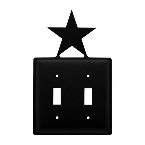 Wrought Iron Star Double Switch Cover