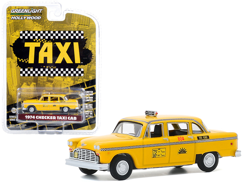 1974 Checker Taxi Cab #804 Yellow \Sunshine Cab Company\" \"Taxi\"