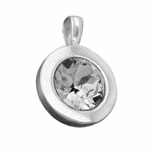 pendant white glas stone silver 925