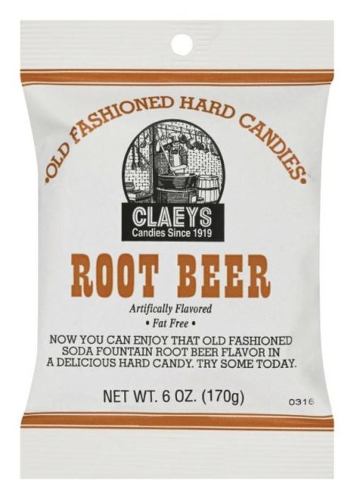 Claeys Candies 686 Root Beer Flavored Hard Candy - 6 oz 