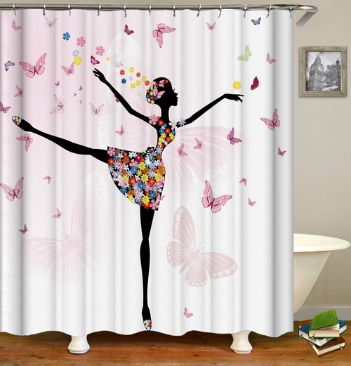 Dancing With The Butterflies Shower Curtain