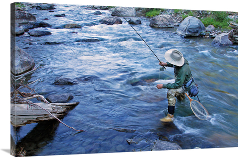 Global Gallery GCS-486409-40-142 40 in. Beaver Creek Wading Art Print 