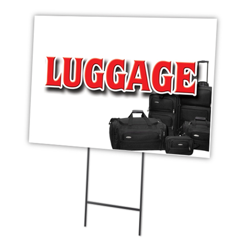 SignMission C-1216-DS-Luggage 12 x 16 in. Yard Sign & Stake - Luggage