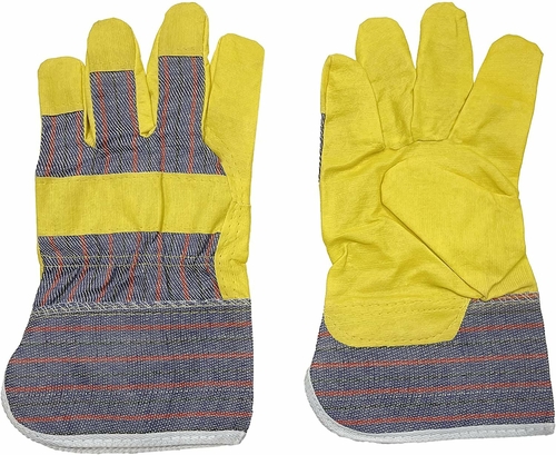 Pack of 12 Standard Cotton Canvas Wing Thumb Gloves, Medium Size.