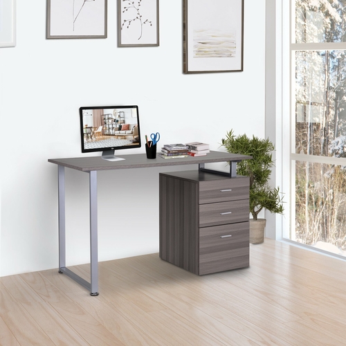 HOMCOM Industrial Style Office Desk Computer Desk with Multi-Use