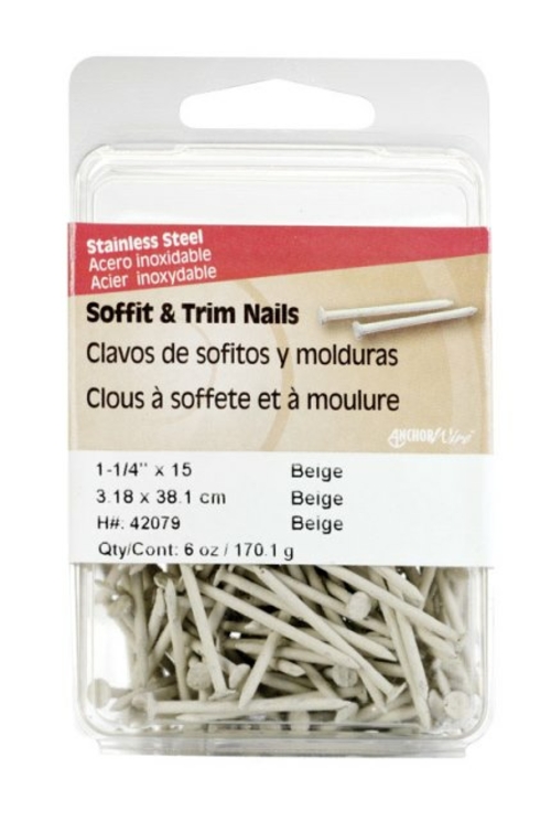 Hillman 42079 6 oz Soffit & Trim Nails  Beige - 1.25 in. - pack of