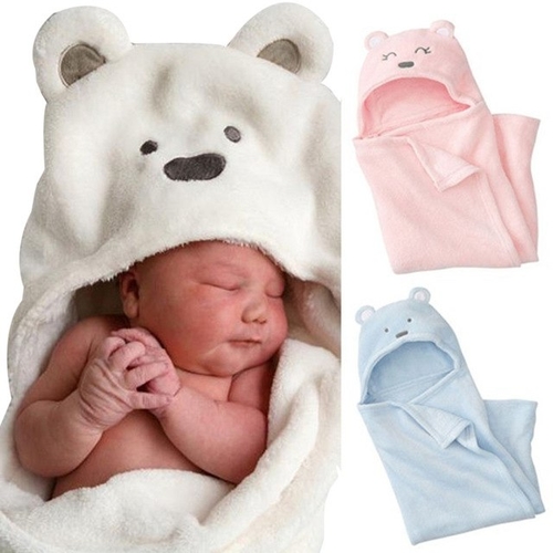 Lovely Soft  Animal Shape Baby Hooded Bathrobe