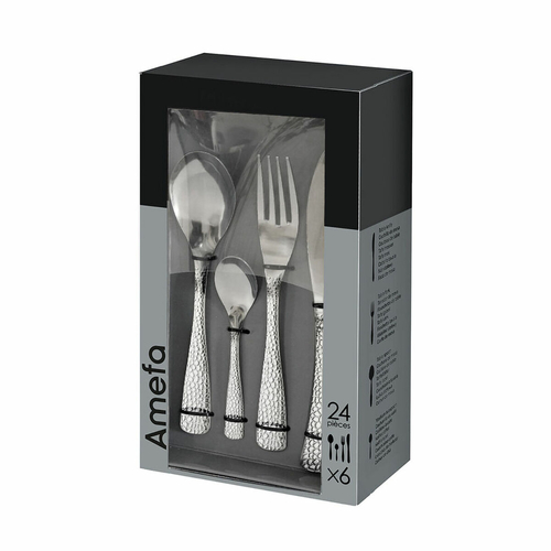 Cutlery Amefa Tam Tam Metal Steel (24 pcs)