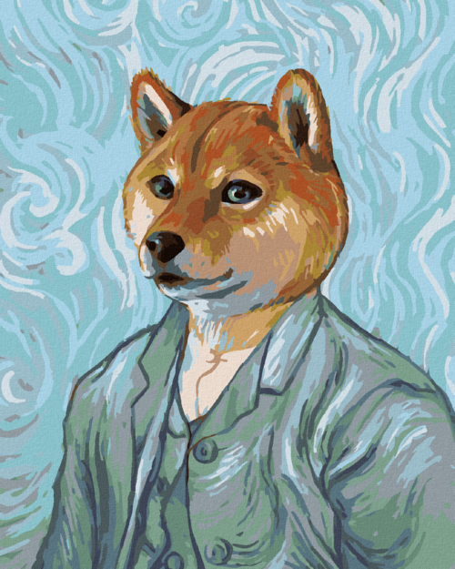 Paint by Numbers - VINCENT VAN GOGH WITH A DOG'S HEAD