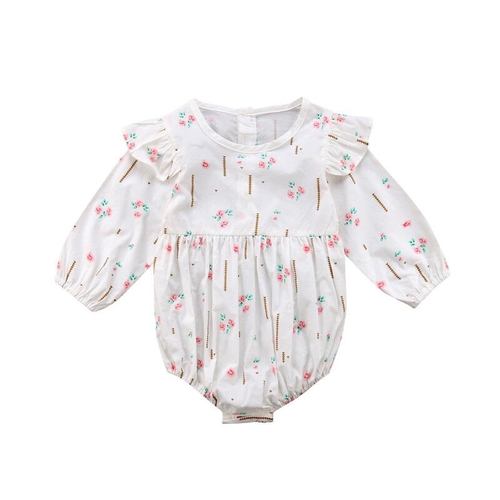 Newborn Baby Girl Fashion Ruffles Romper Floral