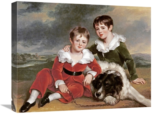 Global Gallery GCS-268454-22-142 22 in. Portrait of Two Boys Art Print