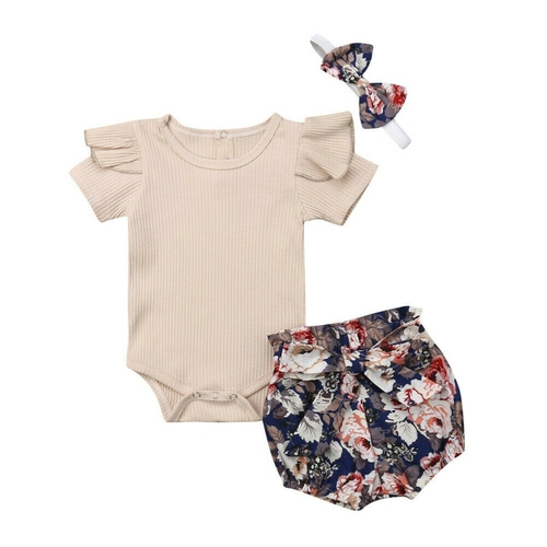 Newborn Baby Girls Tops  Bodysuit Pants