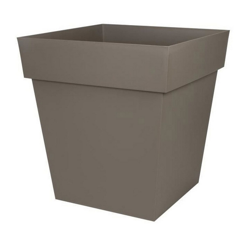 Plant pot EDA Tuscan Taupe Plastic Squared Ø 50 cm (49,5 x 49,5 x 52,5