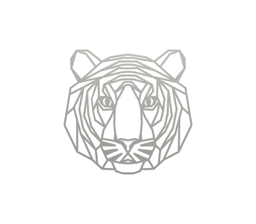 Central Coast Designs GEOTIGER-30SS 30 x 30 in. Geometric Tiger Design