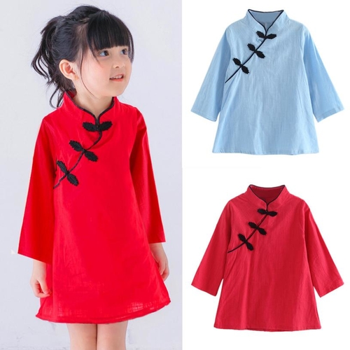 Girl Dress Long Sleeve Cotton  Toddler