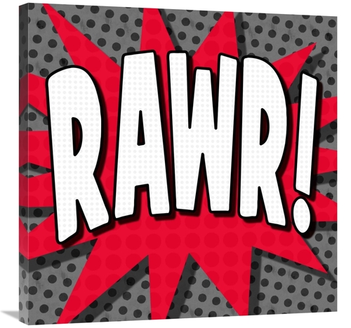 Global Gallery GCS-388379-3030-142 30 x 30 in. Word Power - Rawr Art P