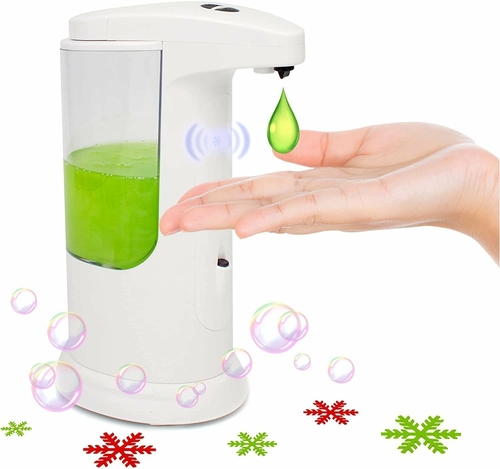 PUREVACY White Automatic Dish Soap Dispenser for Kitchen Sink Portable