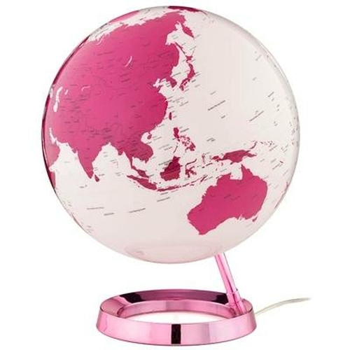 Globe with Light Atmosphere Ø 30 cm Pink Plastic