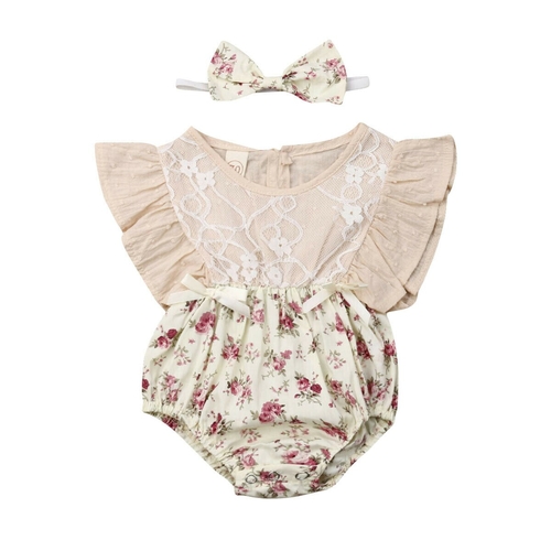 US Cute Newborn Baby Girls Sleeveless Floral