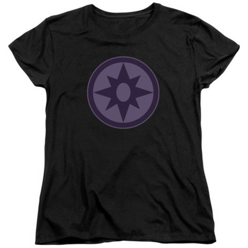 Trevco Green Lantern-Sapphire Symbol Short Sleeve Womens Tee, Blac