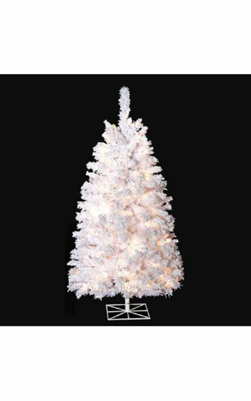 Autograph Foliages C-120374 4 ft. Flocked Pine Tree, White