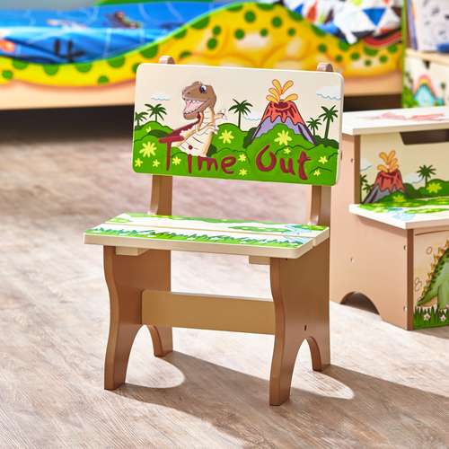 Fantasy Fields Kids Dinosaur Wood Chair Furniture