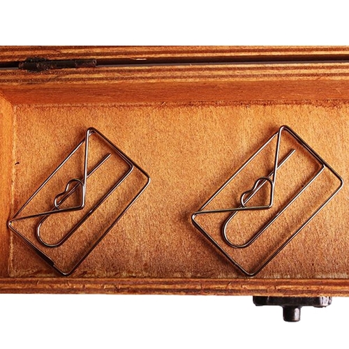 1Pc Heart Shape Paper Clip Coating PlatingCute