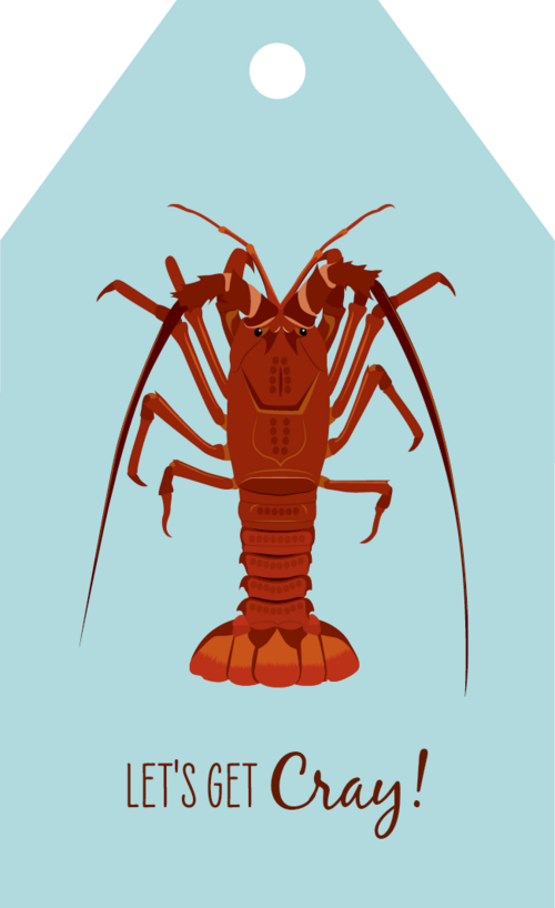 Gift Tag - Rock Lobster Crayfish
