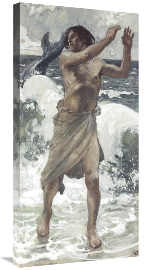 Global Gallery GCS-280380-36-142 36 in. Jonah Art Print - James Tissot