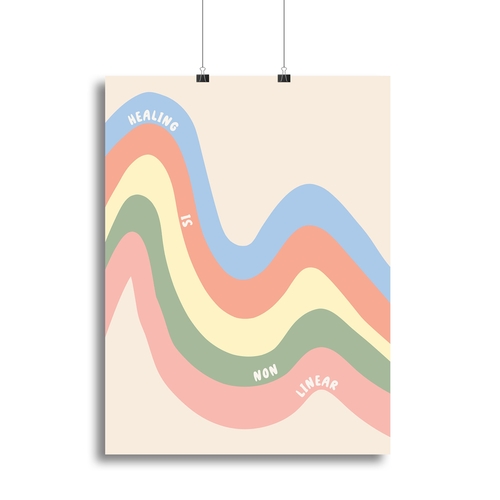 Healing Is Non Linear Canvas Print or Poster