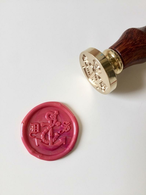 Anchor design Wedding Wax Seal Stamp with initials