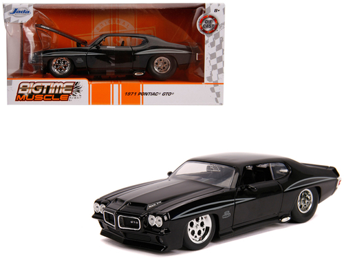 1971 Pontiac GTO Judge Glossy Black \Bigtime Muscle\" 1/24 Diecast
