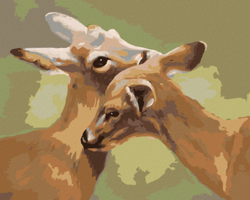 Zuty - Paint by Numbers - DEER (D. RUSTY RUST), 40x50 cm