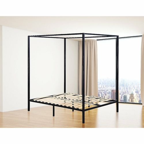 4 Four Poster Double Bed Frame - Black