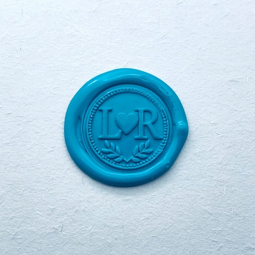 Custom Heart Initials Wax Seal Stamp Kit - Personalized Happy Birthday