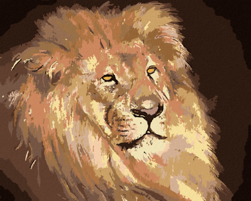 Zuty - Paint by Numbers - LION (D. RUSTY RUST), 40x50 cm