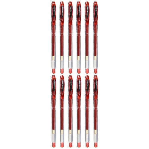 Liquid ink pen Uni-Ball Rollerball Signo Basicos UM-120 Red 0,5 mm (12