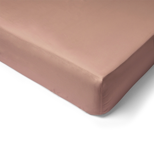 Fitted sheet Percale cap 30cm 200x200 Nude
