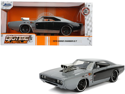 1970 Dodge Charger R/T with Blower Gray Metallic and Black \Bigtime