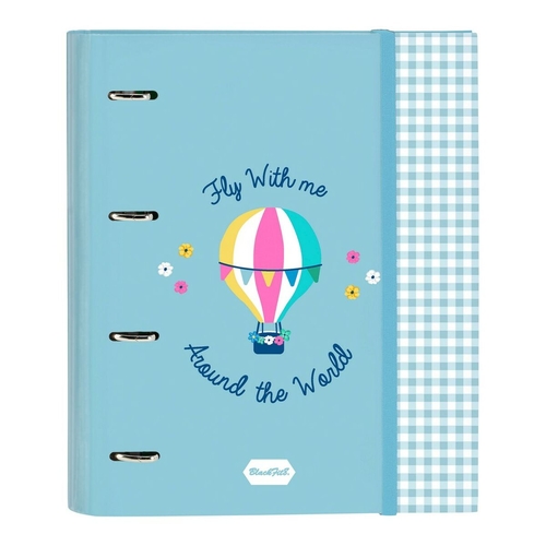 Ring binder BlackFit8 Fly with me A4 White Sky blue (27 x 32 x 3.5 cm)