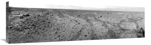 Global Gallery GCS-459310-44-142 44 in. Mars Gale Crater with Tire Tra