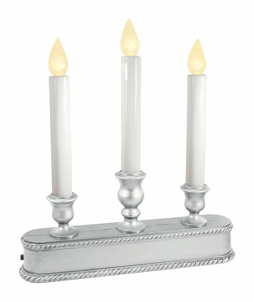 Celebrations 9737115 No Scent Brushed Silver Auto Sensor Candle, 1